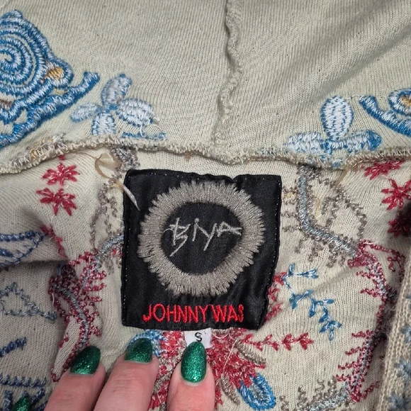 Johnny Was Bohemian Patterned Long Cardigan Size Small